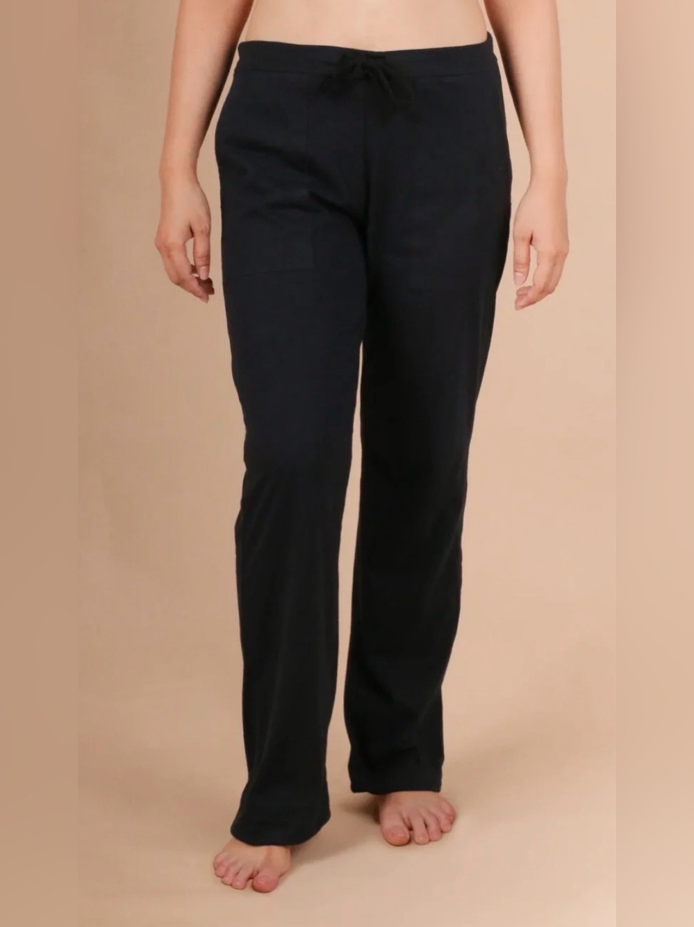 NWOT Cottonique Versatile Black Straight-Leg Pants